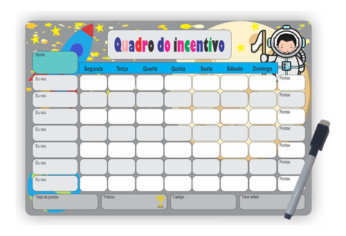 Quadro Magnetico Rotina Diária Infantil Incentivo Atividades