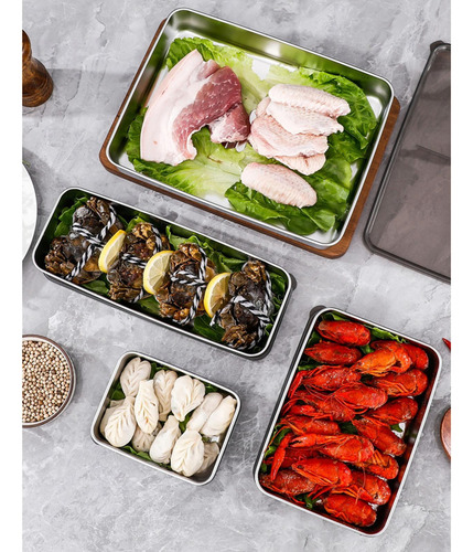 5 Contenedor De Almacenamiento De Alimentos Apilable
