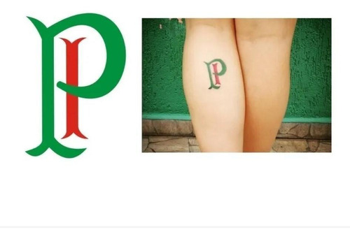 Tatoo Temporária Símbolos Palmeiras Clube Futebol Torcida Cor Símbolo Palmeiras 1919