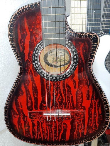Imagen 8 de 10 de Guitara Electroacustica Forro Colgante Pua Cable Garantia