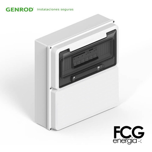 Caja Ip65 P/ Tablero De Obra 12 Din Para 5 Tomas Genrod