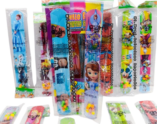 Caramelos + Pulsera Personajes X 30u Golosinas Importadas