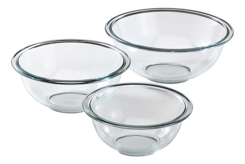 Tazones Sin Tapas Set De 3 Piezas Pyrex 1118441