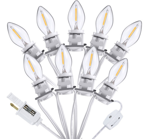 Cable De Accesorios Con 9 Bombillas Led De 16.4 Pies, Cable