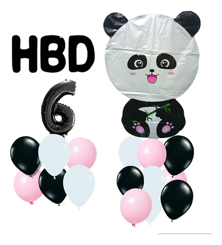 Globos Panda Oso Cumpleaños Decoración  