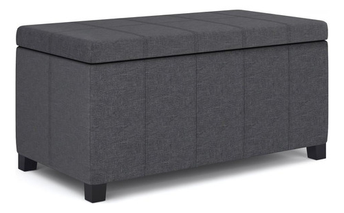 Puffs Simplihome Color Gris Con Cajuela Para Guardar