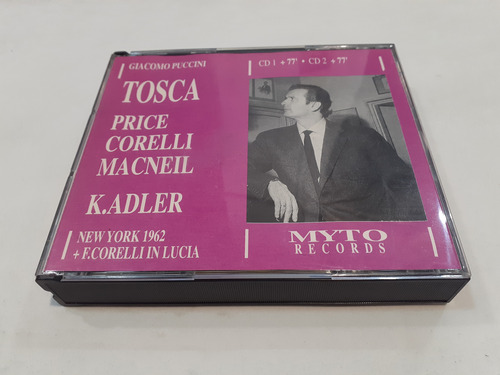 Tosca, Puccini, Price, Corelli, Adler - 2cd 1992 Italia Nm