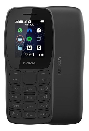 Celular Nokia Básico Dois Chip Rádio Teclado Numérico Cor Preto