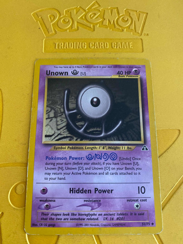 Juego De Mesa Cartas Pokemon Unown 51/75