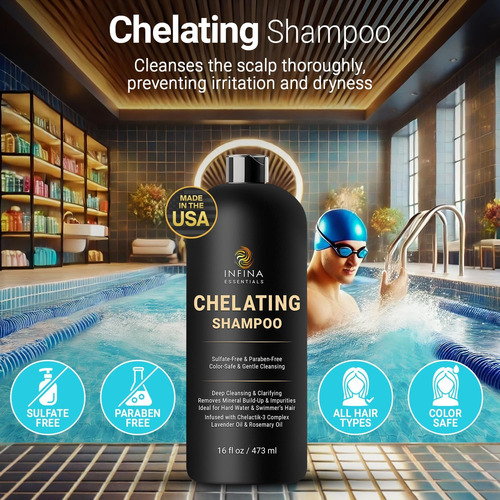 Shampoo Quelante De Água Dura Infina Essentials Com Óleo