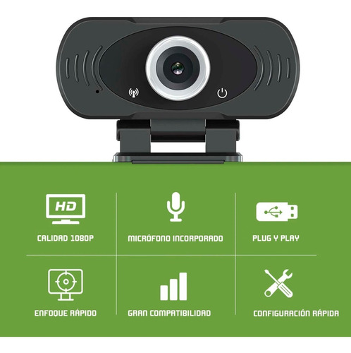 Camara Web Webcam Usb Full Hd 1080p Plug & Play Skype Zoom