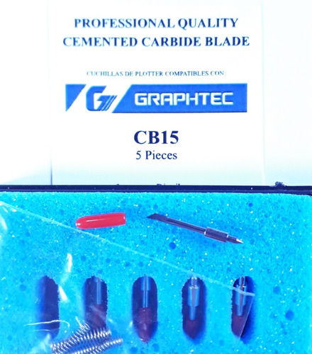 Repuesto De 5 Cuchillas Para Plotter Graphtec Cb15