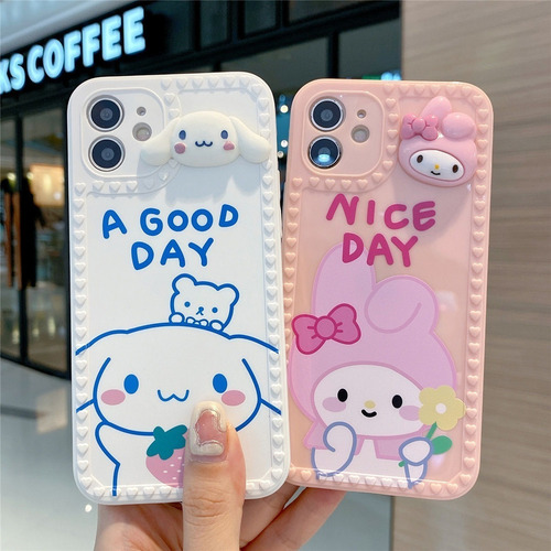 Funda Carcasa Para iPhone Sanrio Cinnamoroll My Melody Con C