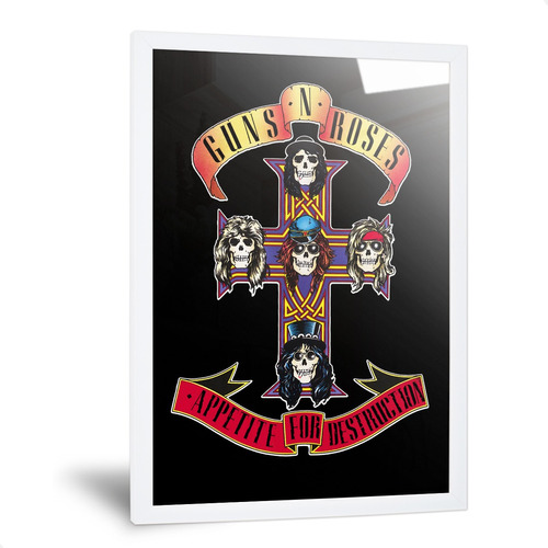 Cuadro Guns And Roses Carteles Decorativos Música Rock 20x30