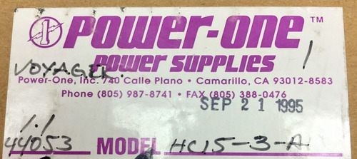Power-one Hc15-3-a Ac-dc Power Supply 15vdc Output 3a Ne Eez