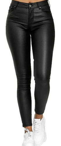 Imagen 1 de 8 de Jeans Eco Cuero Calce Perfecto Tiro Alto Elasticados
