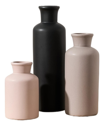 / Conjunto De 3 Vasos De Cerâmica Luka, Vasos De Estilo