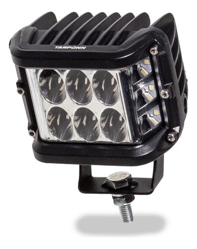 Farol Milha Led Retangular Premium 12 Led Strobo 36v Tarponn