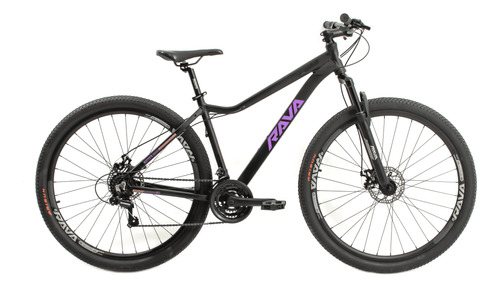 Bicicleta Rava Land Aro 29 Mtb Preto/violeta Tamanho 15,5