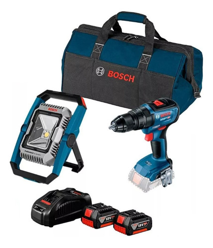 Parafusadeira Furad Gsb 18v-50 + Lanterna Gli 18v-1900 Bosch