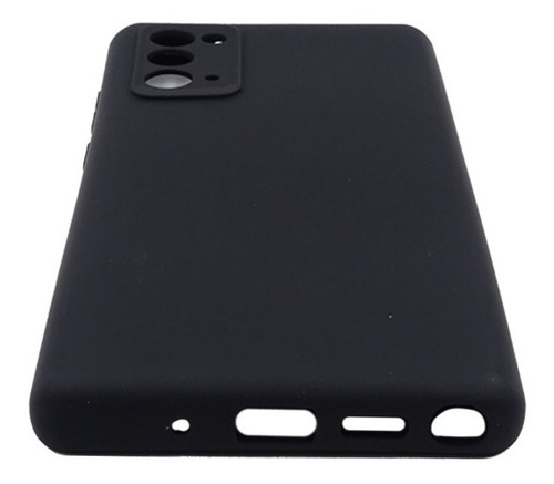 Carcasa Para Samsung Galaxy Note 20 Silicon Protector Cámara Color Negro Silicon Protección de la Cámara