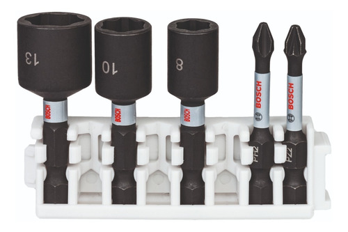 Set 2 Puntas Atornillador Bosch Ph2x50 Y 3 Tubos Impact X 5u