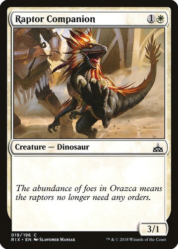 Carta Magic Raptor Companion X 4 Unidades Playset Mtg