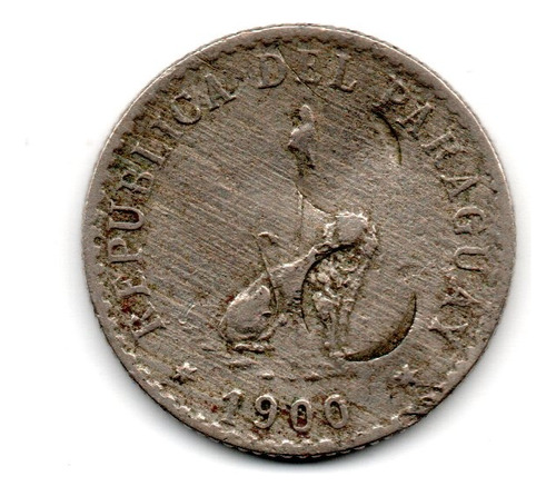 Paraguay Moneda 20 Centavos Año 1900 Km#8 Escasa