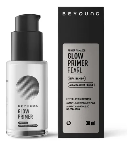 Beyoung Glow Primer Pearl Acabamento Iluminado Perolado 30ml Tom Do Primer Glow Pearl Com Cartucho