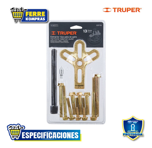 Extractor Pata De Gallo, 13 Piezas, Trup