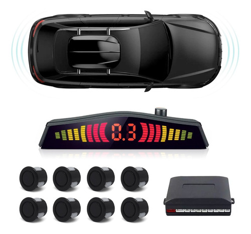 Sensor Ré E Frontal Golf 2013 Sonoro 8 Pontos Preto Fosco