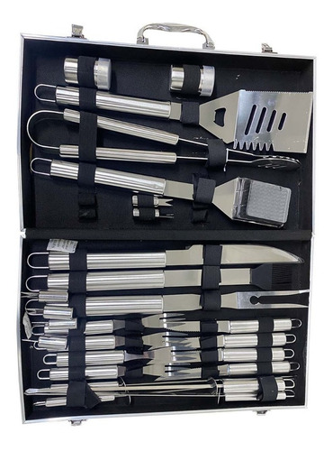 Kit De Utensilios Plusgourmet  Para Barbacoa Con 26 Piezas