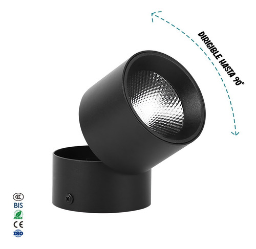 Lampara De Techo Tipo Bala Led Spot Dirigible