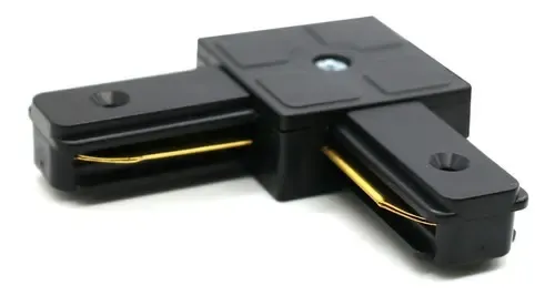 Conector Emenda L 90 Graus Preto Para Trilho Eletrificado 110V