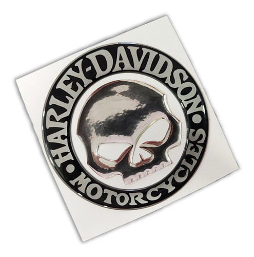 Calcomanía Resinada / Alto Relieve Calavera Harley Davidson