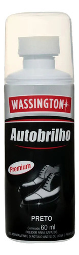 Kit 2 Polidor Sapato Líquido Cera Graxa Preto Wassington