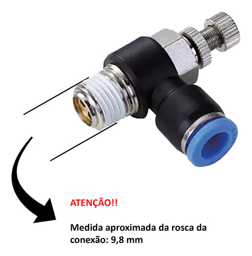 2 Un Válvula De Controle De Fluxo Para Cilindro 1/8 X 8mm