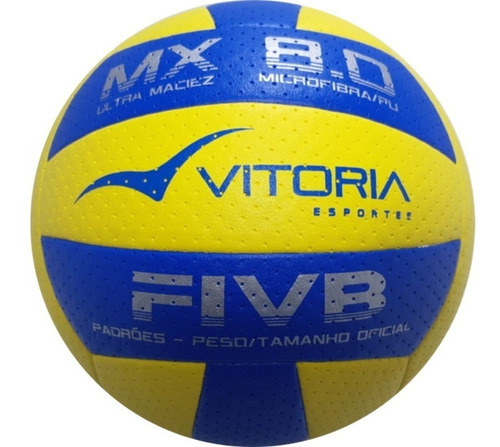 Bola Volei Oficial Vitoria Mx 8.0 Pu Microfibra Ultra Macia