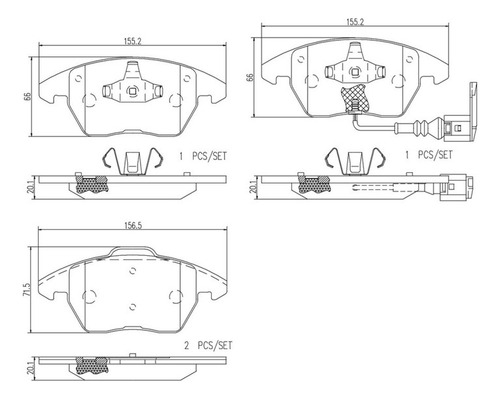 Brembo Balatas Seat Ibiza Style 2010-2012 Delantero