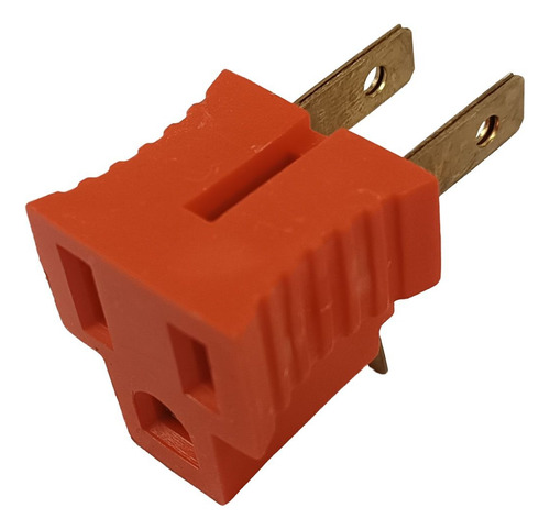 6 Clavijas Convertidoras Adaptador Tipo A 127v Naranja