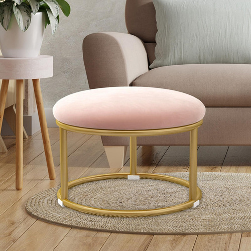 Reposapiés Pequeño Taburete Otomano Sofá Taburete De Rosa