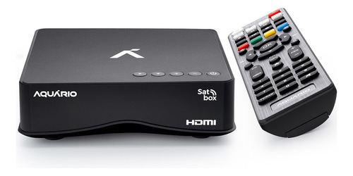 Receptor Tv Full Hd Via Satélite Dth9000 Satbox 16mb Aquário Preto
