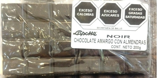 Tablilla Laposse Chocolate Con Almendra Noir 200 Grms.