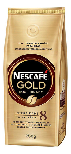 Café moído Nescafé Gold espresso intensidade 8 250gr