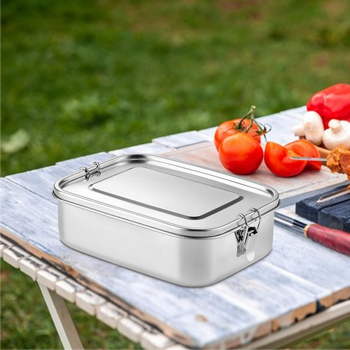 Recipiente De Comida Hermético De Acero Inoxidable, Caja
