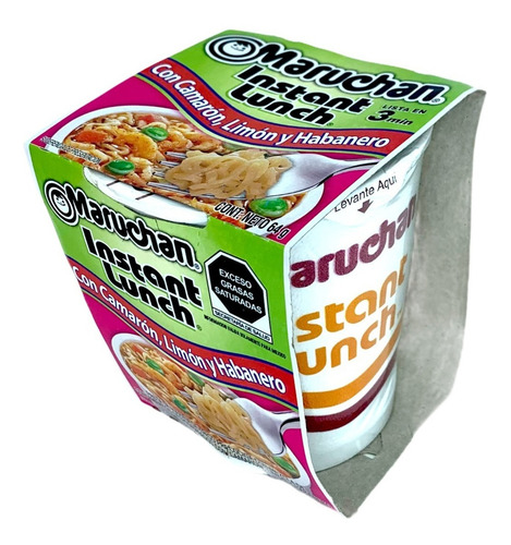 Imagen 4 de 4 de Sopa Instantanea Maruchan Con Camarón,limon Y Habanero 64 Gr