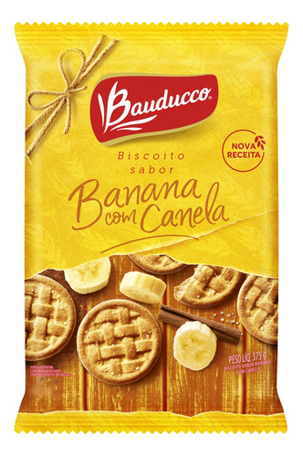 Biscoito Bauducco de banana com canela 375 g