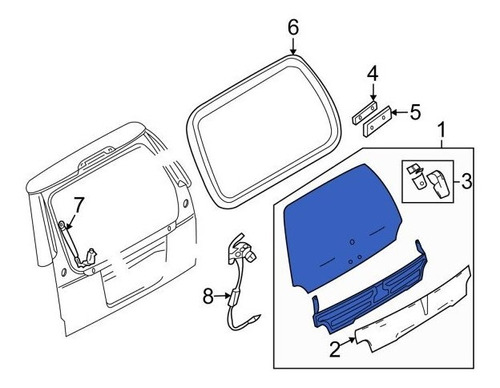 Lincoln  Vidrio De Puerta Trasera Levadiza