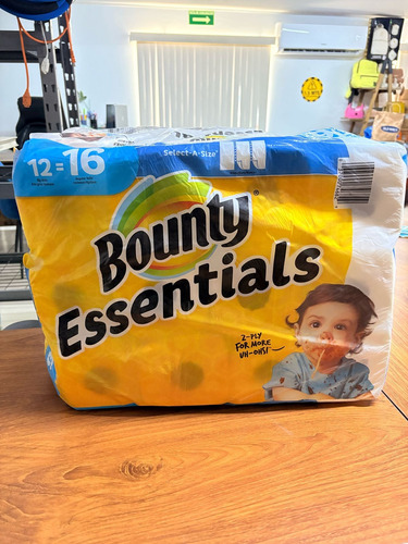 Toallas De Papel Bounty Hojas Blancas, 12 Rollos Dobles Esse