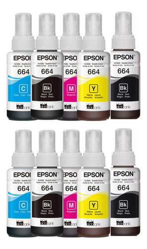 Tinta Epson T664 Pack X 10 De Colores Compras Click